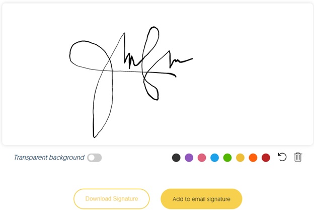 Add your unique email signature 1