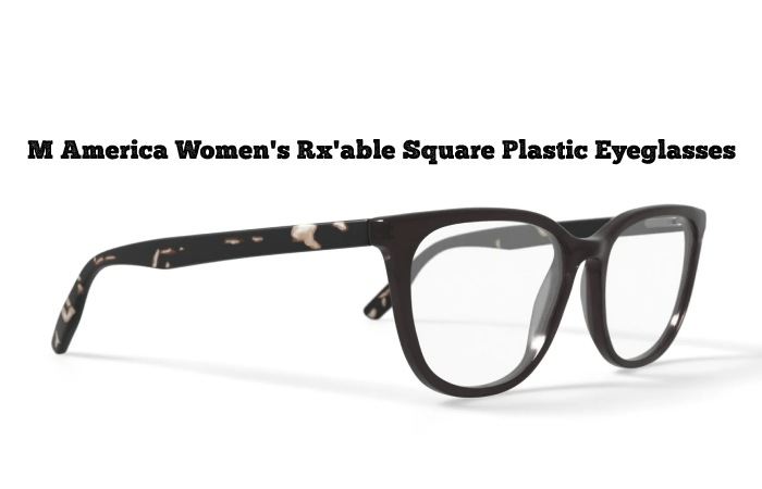 M America Women's Rx'able Square Plastic Eyeglasses