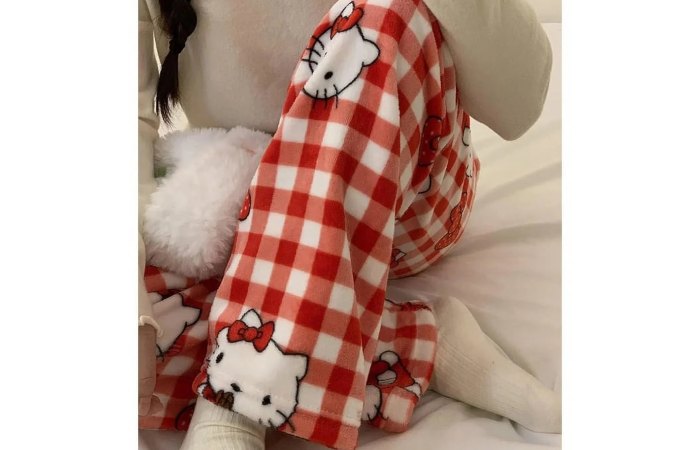 Sanrio Hello Kitty Plush Pajama Pants Anime