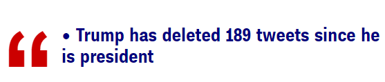 Donald Trump Deleted Tweets